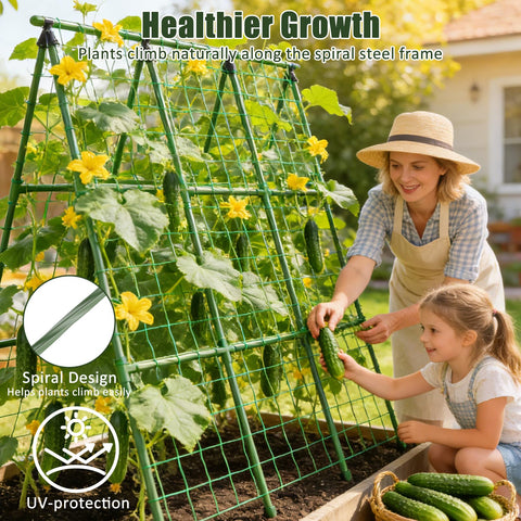 One-person setup keeps planting rows tidy and harvesting accessible.