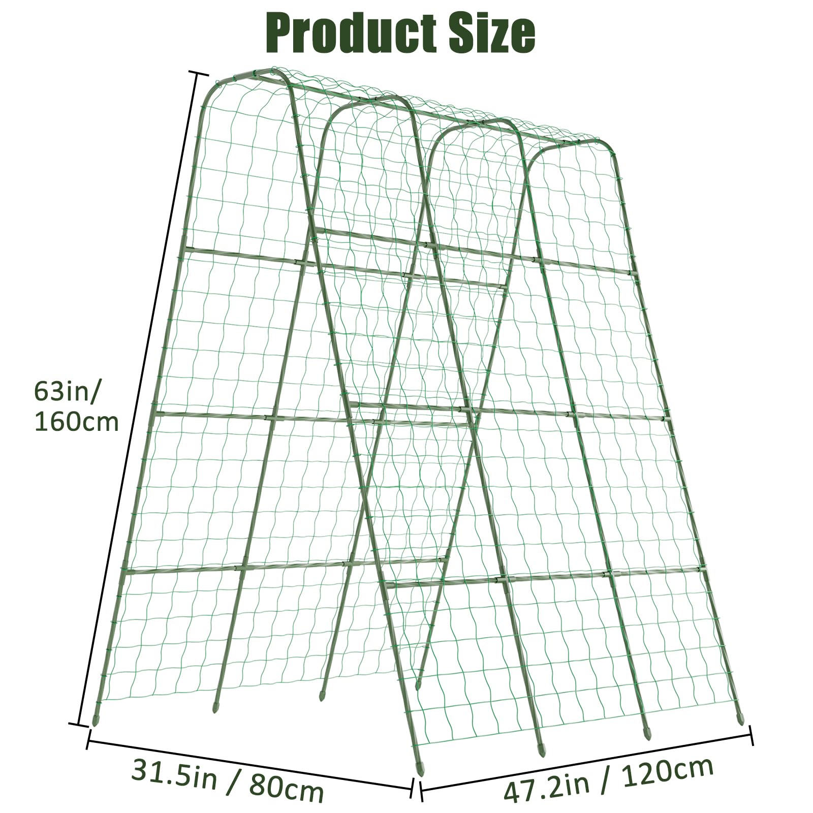 Miory cucumber trellis outdoor sturdy steel resists weather and rust.