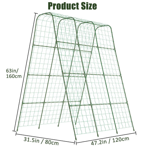 Miory cucumber trellis outdoor sturdy steel resists weather and rust.