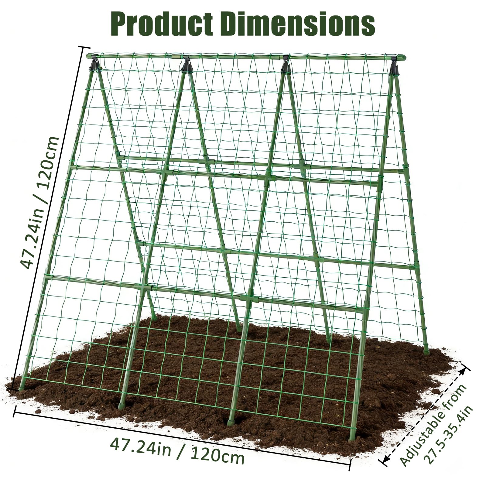 Miory trellis UV-resistant coating protects the frame during outdoor use.