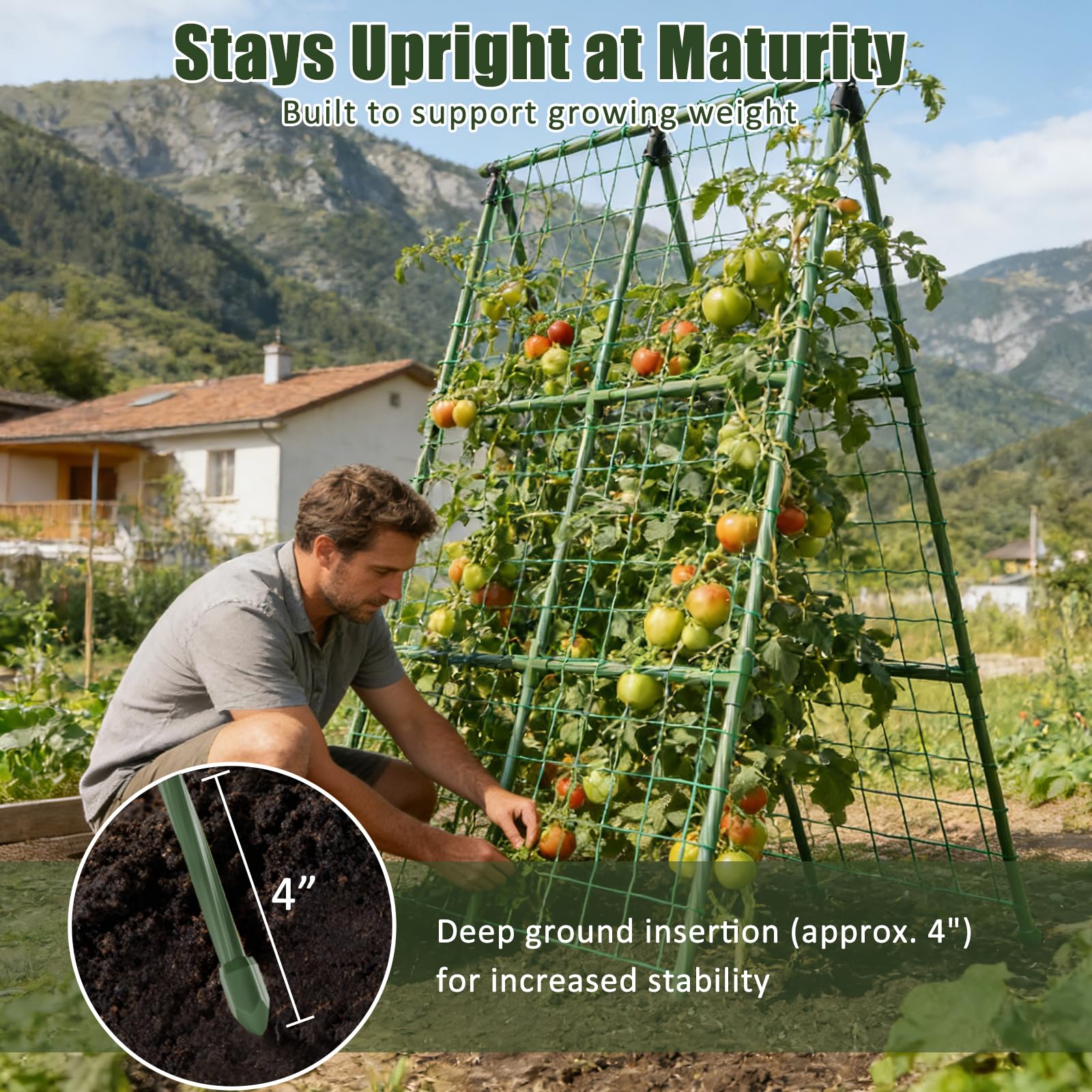 Miory garden accessories include connectors, clips, ties, netting, and gloves.