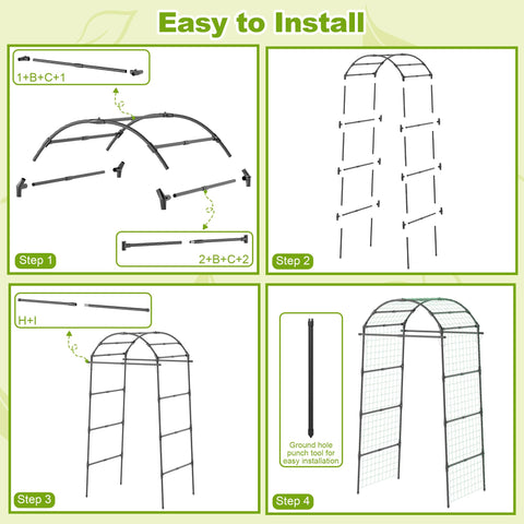 Miory garden arch trellis supports climbing plants like cucumber and grapes