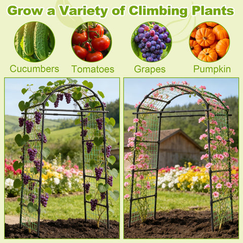 Miory arch trellis easy-assembly kit with connectors and screws