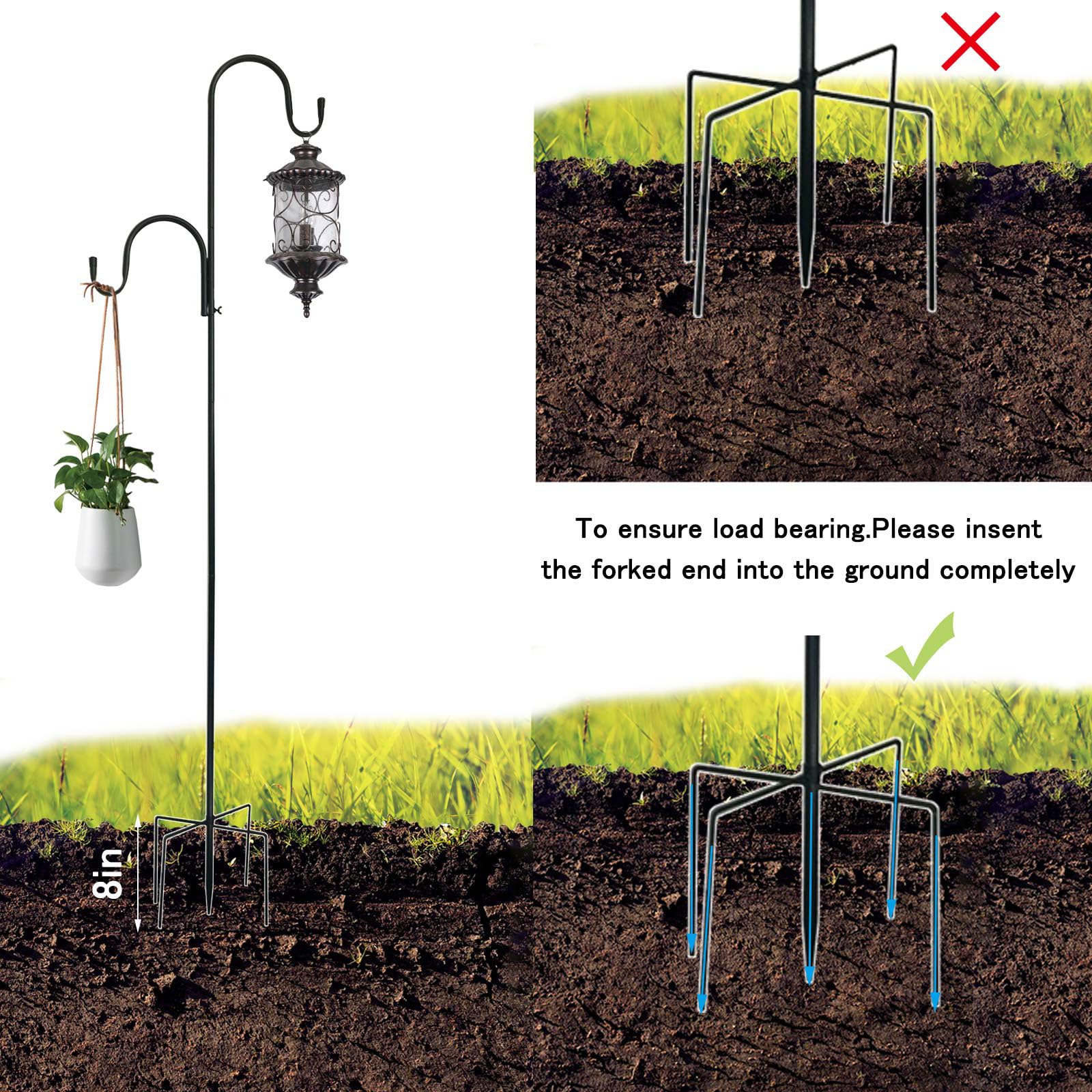 MIPON five-pronged base provides stable lawn installation