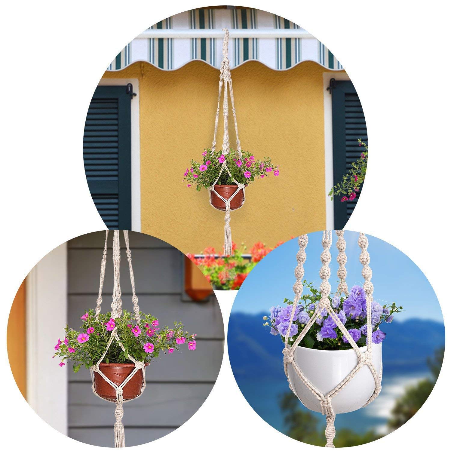 MIPON macrame hanger enhances cozy living room decor