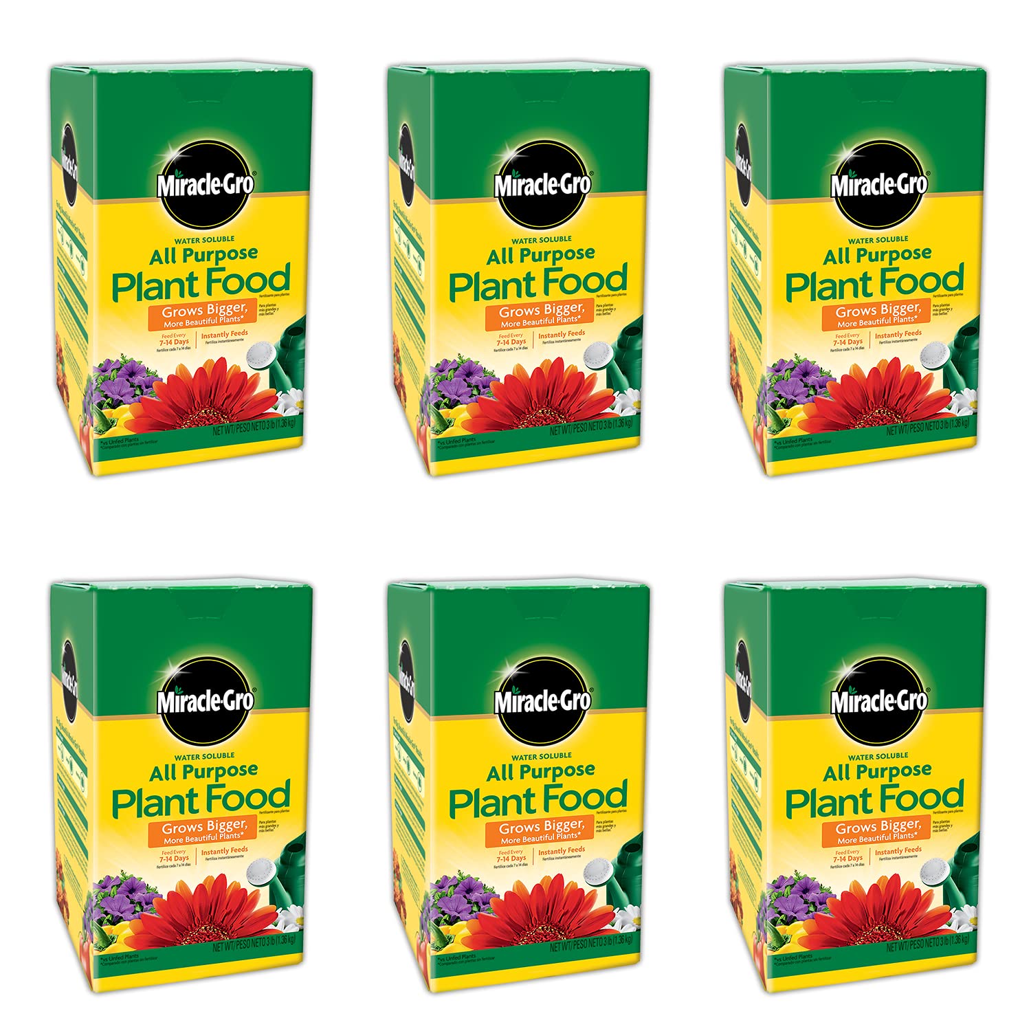 Miracle-Gro All Purpose Feed bottle pour shows easy dosing for thriving plants.