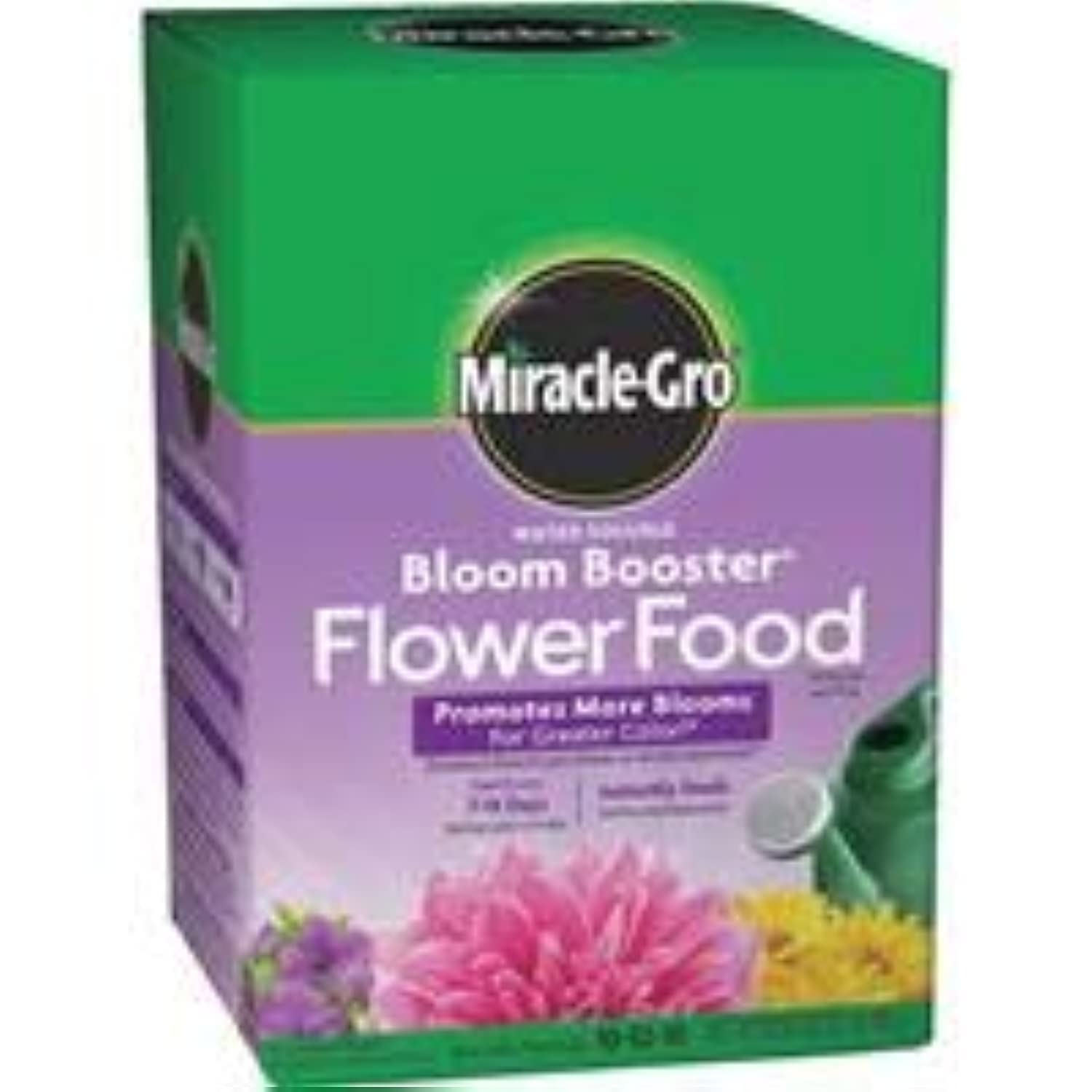 Miracle-Gro Bloom Booster being mixed with water for quick feeding