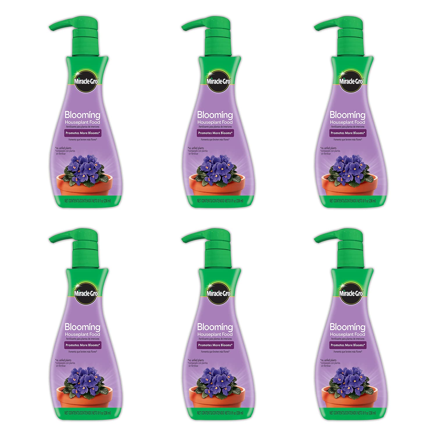 Miracle-Gro Blooming Houseplant Food bottle ready for quick bloom boost