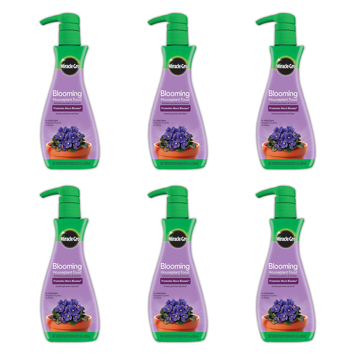 Miracle-Gro Blooming Houseplant Food bottle ready for quick bloom boost