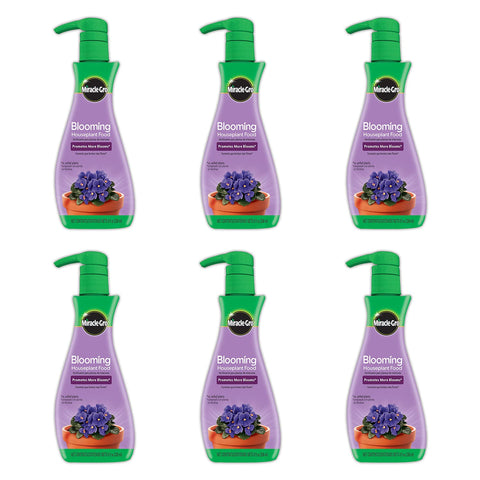 Miracle-Gro Blooming Houseplant Food bottle ready for quick bloom boost