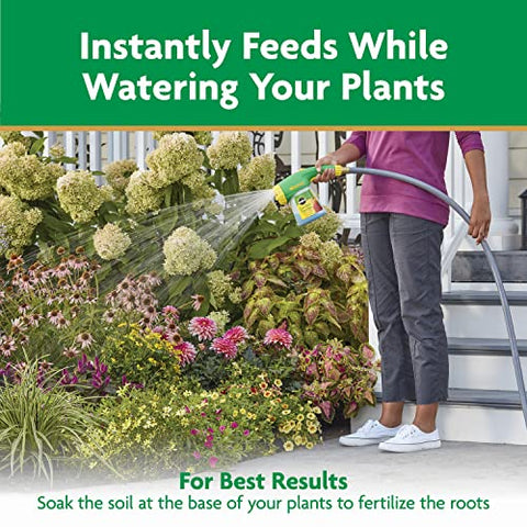 Garden feeder compatibility with Miracle-Gro for outdoor feeding.