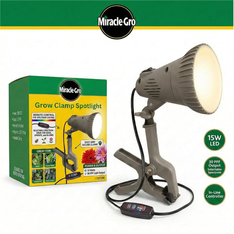 Miracle-Gro energy-efficient LED design reduces power use while supporting thriving indoor gardens.