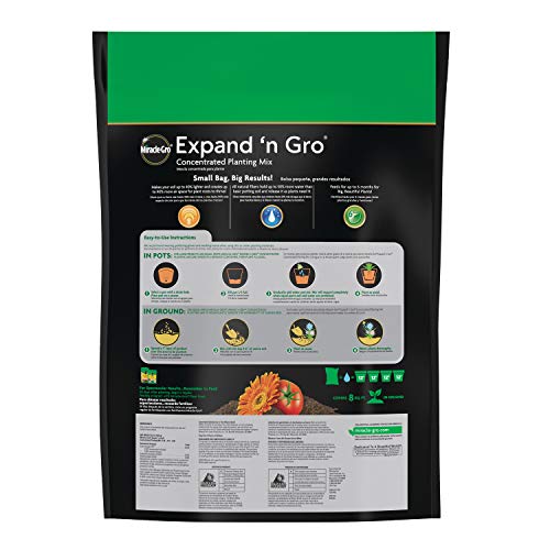 Miracle-Gro Expand 'n Gro creates up to 90% more air space for roots.