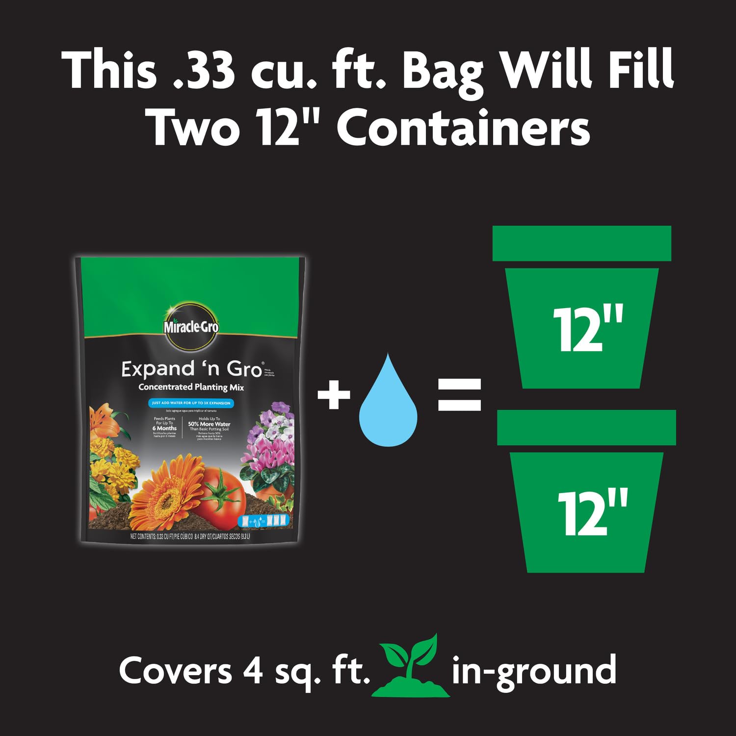 Miracle-Gro Expand 'n Gro promoting root air space for healthier roots
