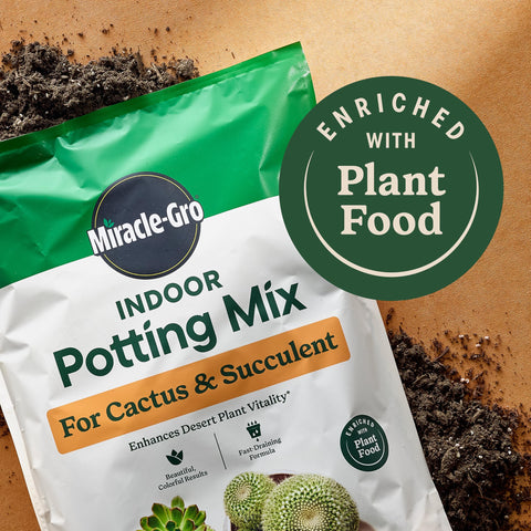 Miracle-Gro fast drainage due to perlite and sand in the mix