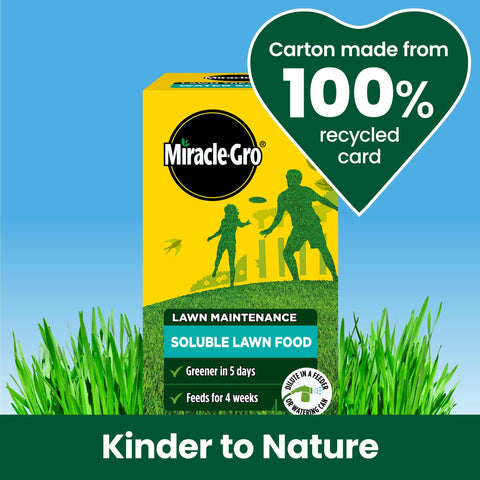 Miracle-Gro feeder applying lawn food for precise coverage