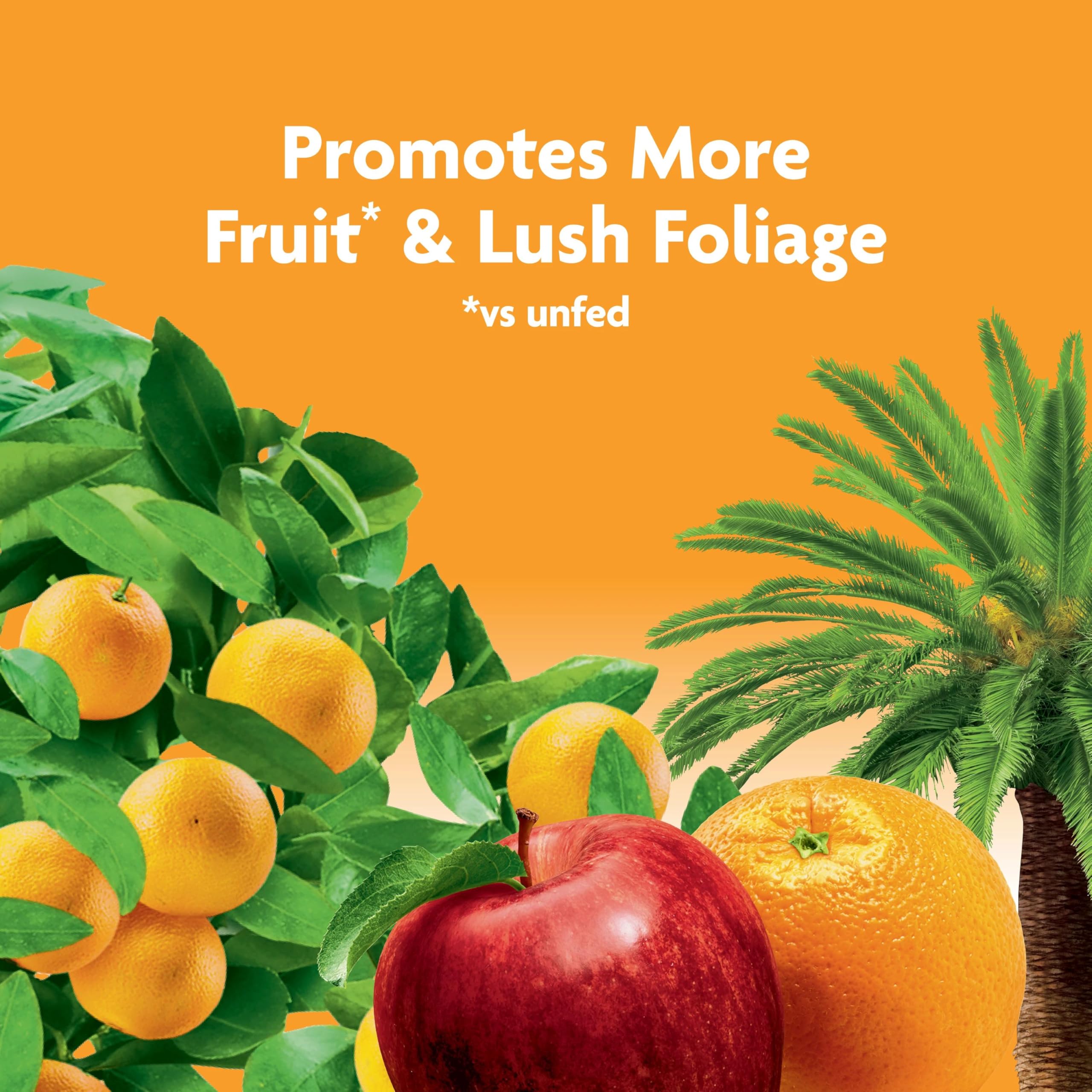 Palm trees also benefit from this fruit tree spike formula.