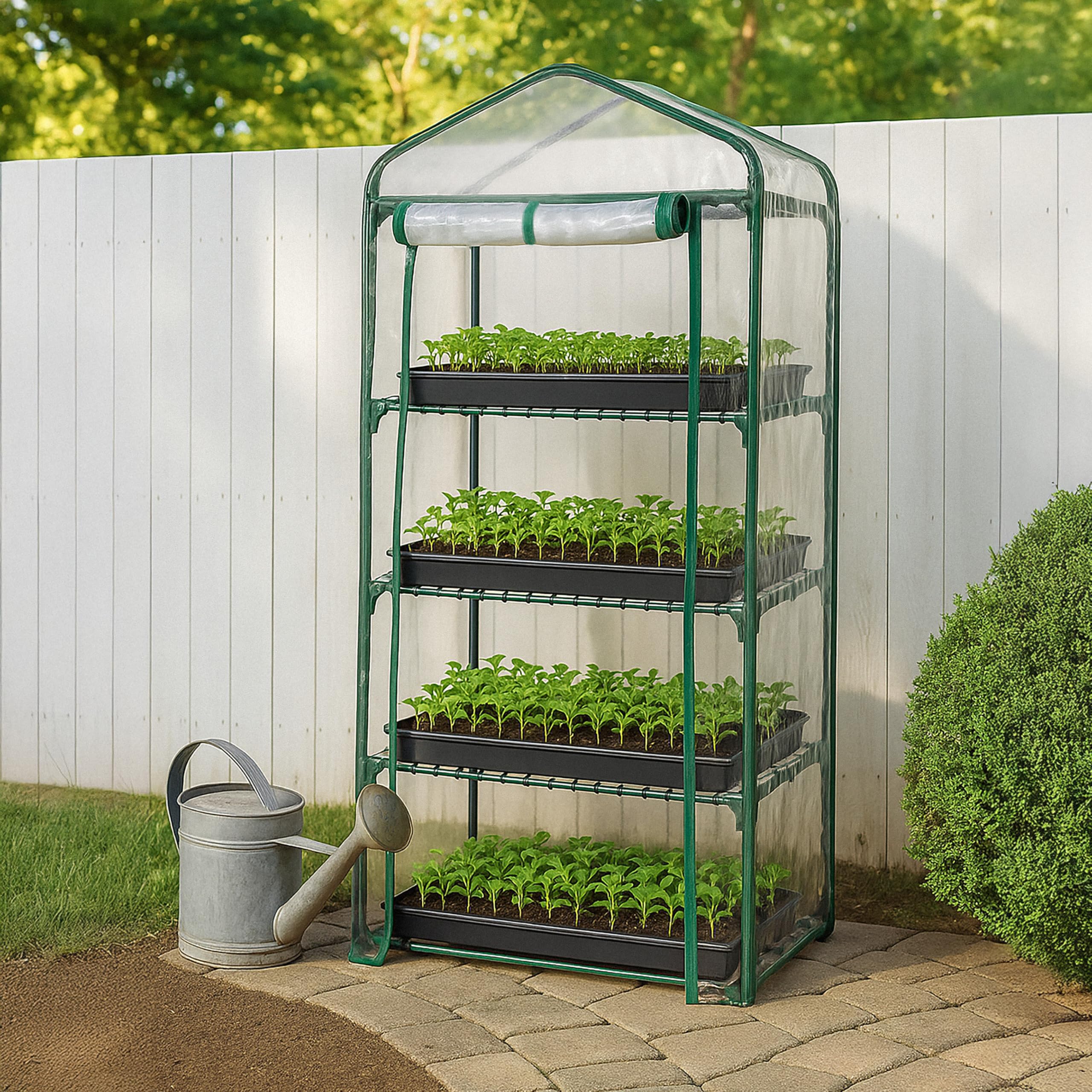 Miracle-Gro indoor/outdoor use demonstrates versatile placement for any season.