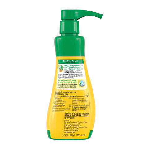 Miracle-Gro Indoor Plant Food used on kitchen herbs for vibrant growth.