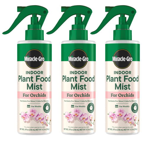Miracle-Gro orchid mist three-pack bottles for convenient indoor feeding