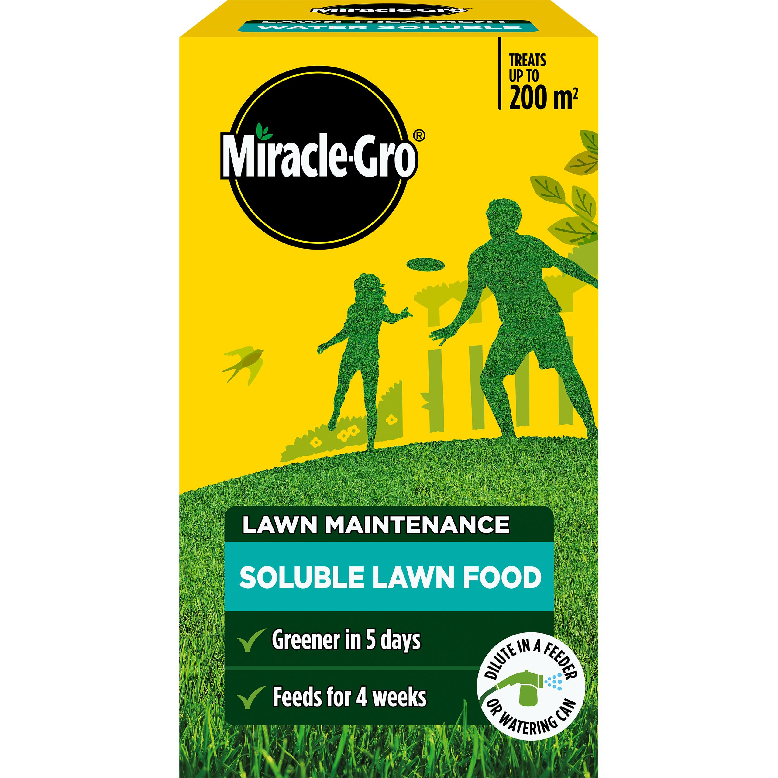 Miracle-Gro Lawn Food 1kg pack ready to feed a lawn for a greener result