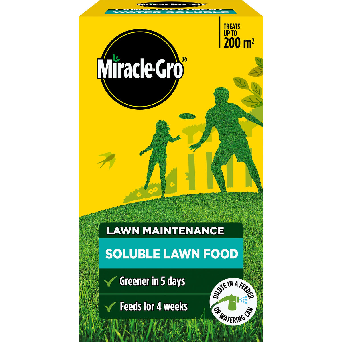 Miracle-Gro Lawn Food 1kg pack ready to feed a lawn for a greener result
