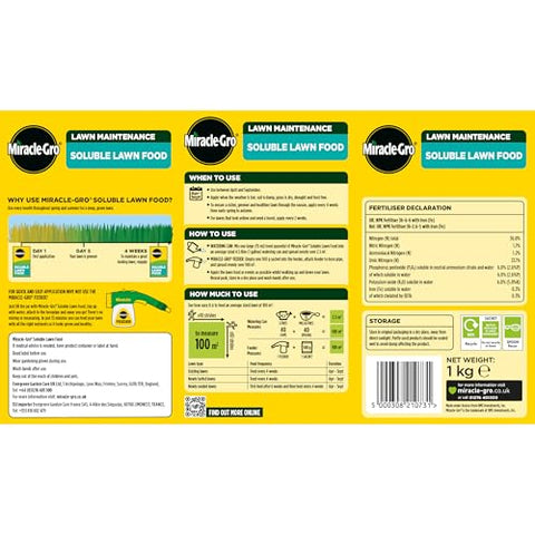Miracle-Gro Lawn Food dissolving in water for easy application