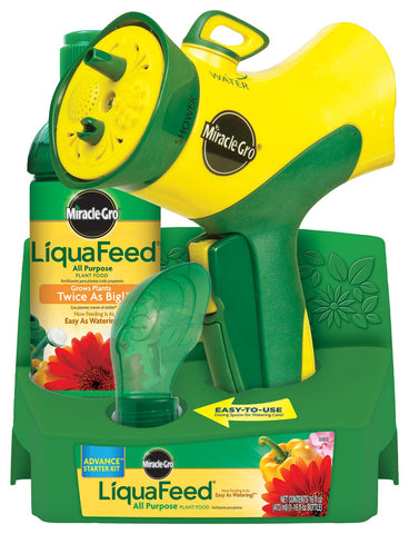 LiquaFeed bottle attached to feeder at the hose connection.