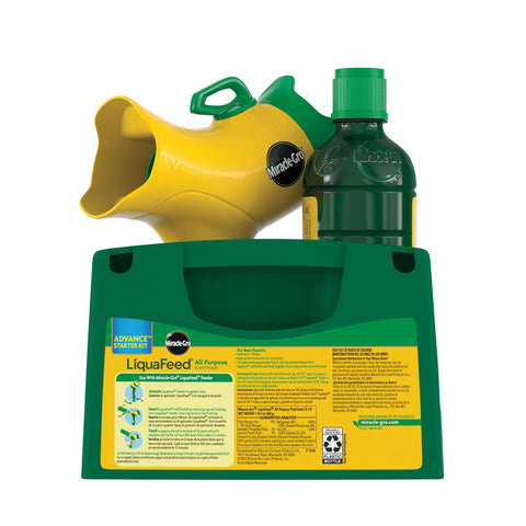 LiquaFeed plant food bottle inserted in feeder for even nutrient delivery.
