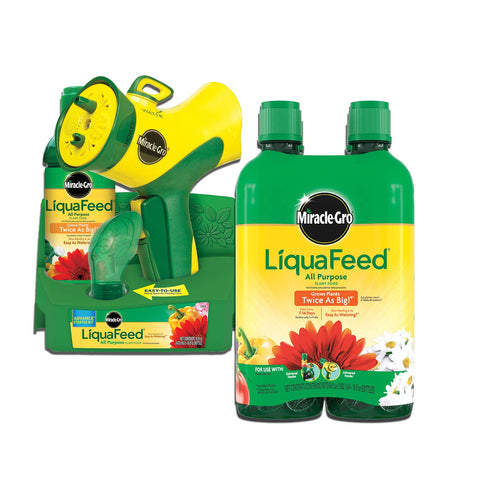 Miracle-Gro LiquaFeed starter kit ready for easy garden feeding.