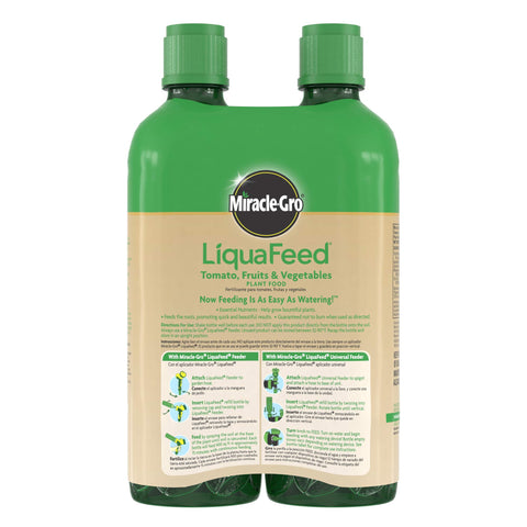 Miracle-Gro LiquaFeed base soil application targets root-zone nutrition.