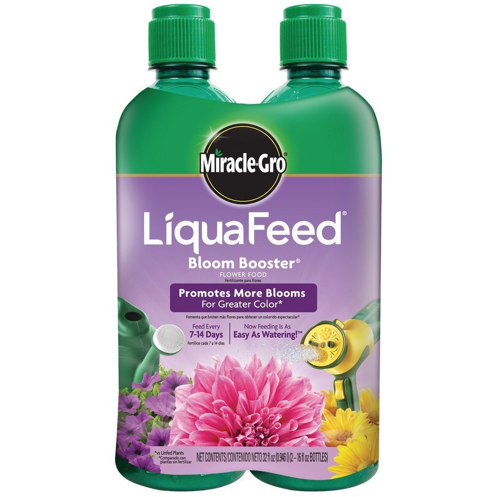 Miracle-Gro LiquaFeed Bloom Booster refill for vibrant flowers and easy feeding