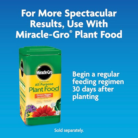 Miracle-Gro Moisture Control ideal for outdoor container plants like flowers.