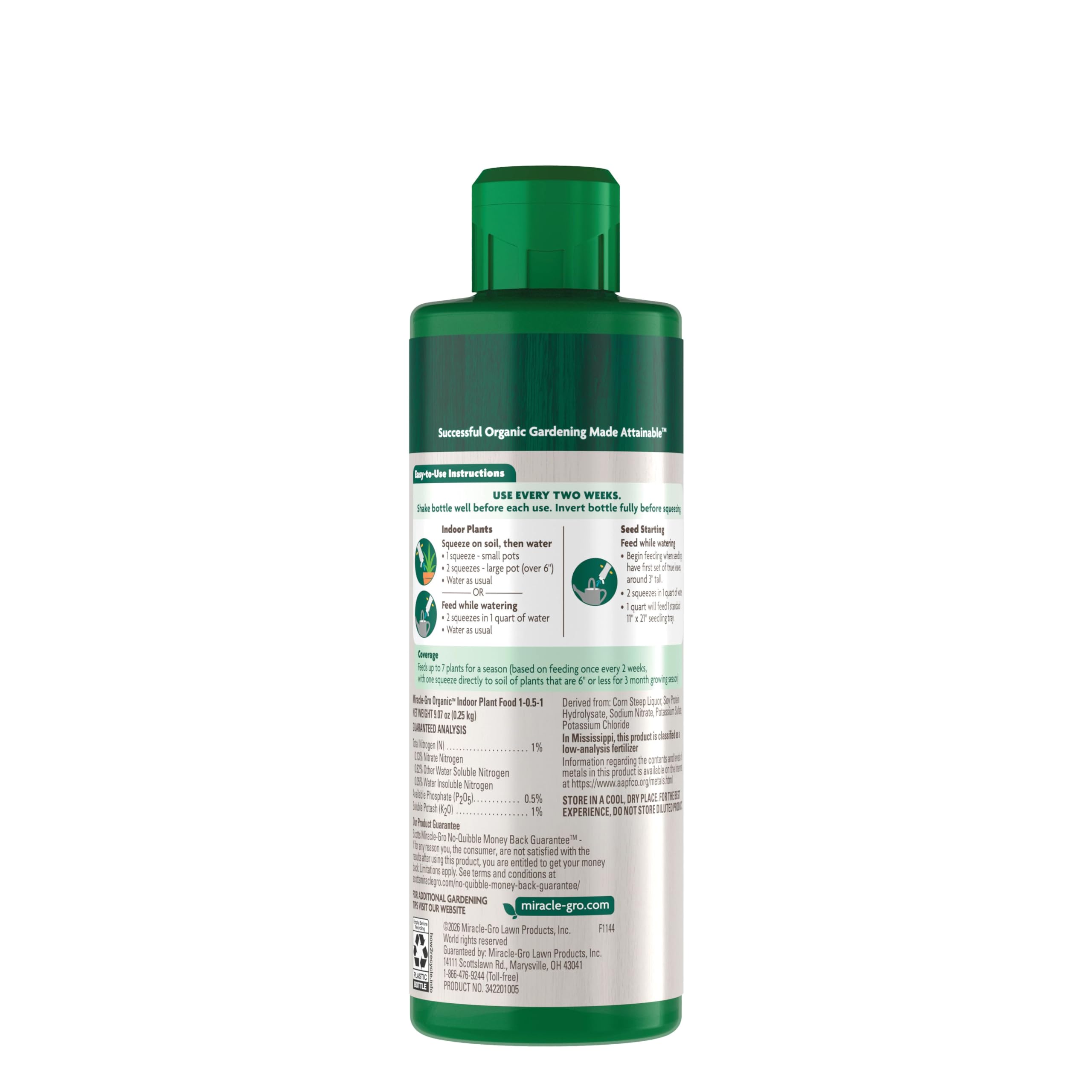 Miracle-Gro Organic Indoor Plant Food care routine for resilient houseplants