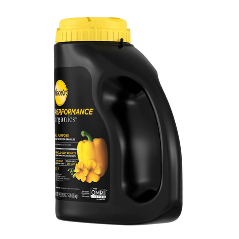 Flowers bloom vibrantly when soil is nourished with Miracle-Gro Performance Organics.