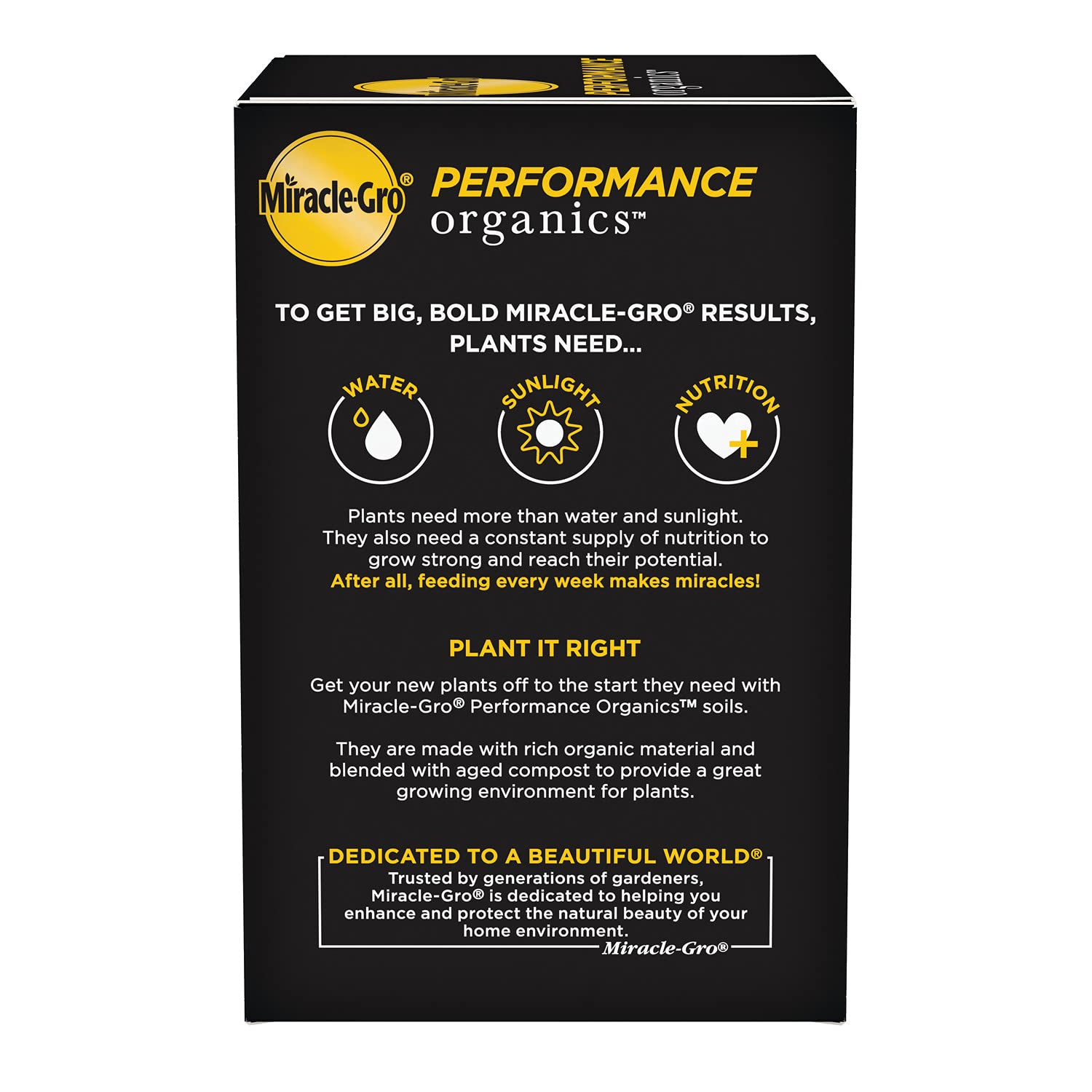 Miracle-Gro Performance Organics close-up of flowers benefiting from nutrition