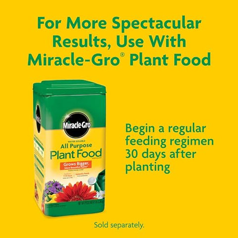 Two 16 qt Miracle-Gro Potting Mix bags ready for outdoor use