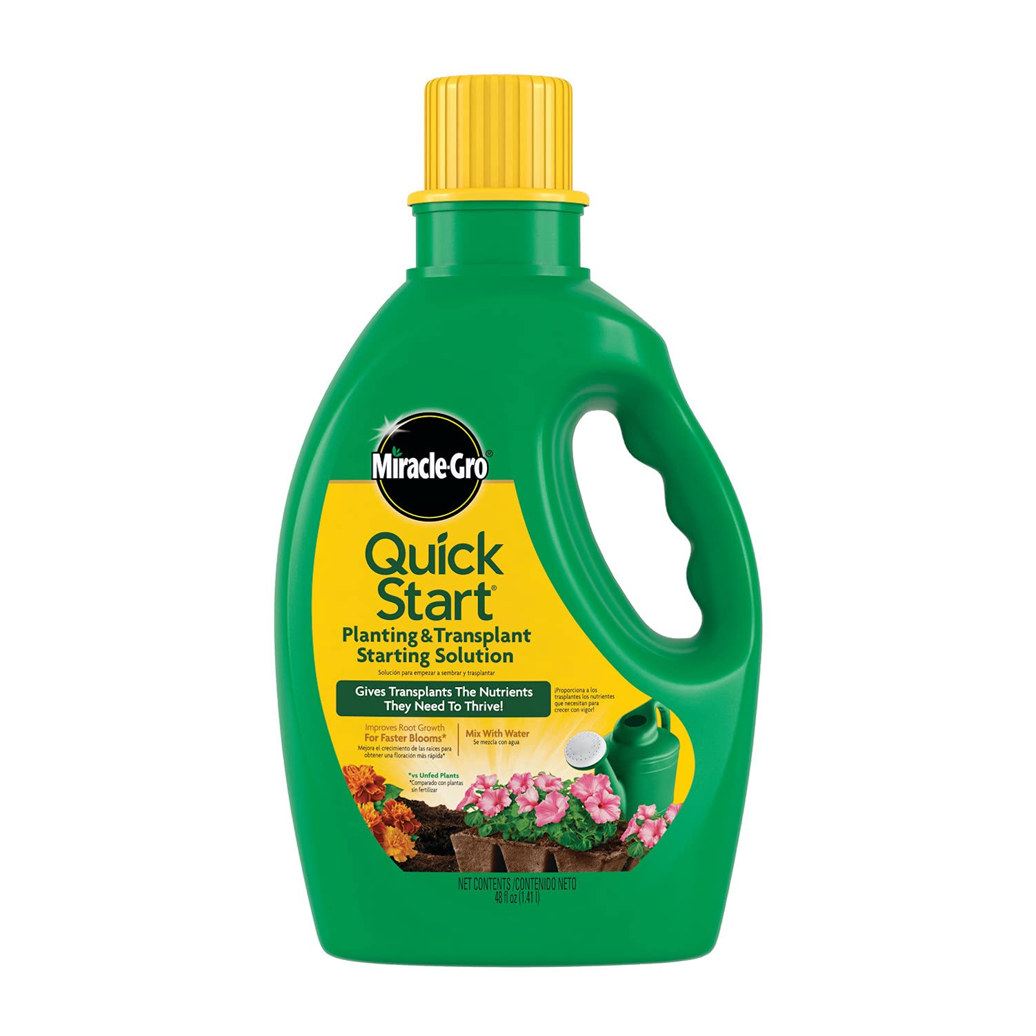 Miracle-Gro Quick Start liquid bottle ideal for fast root support