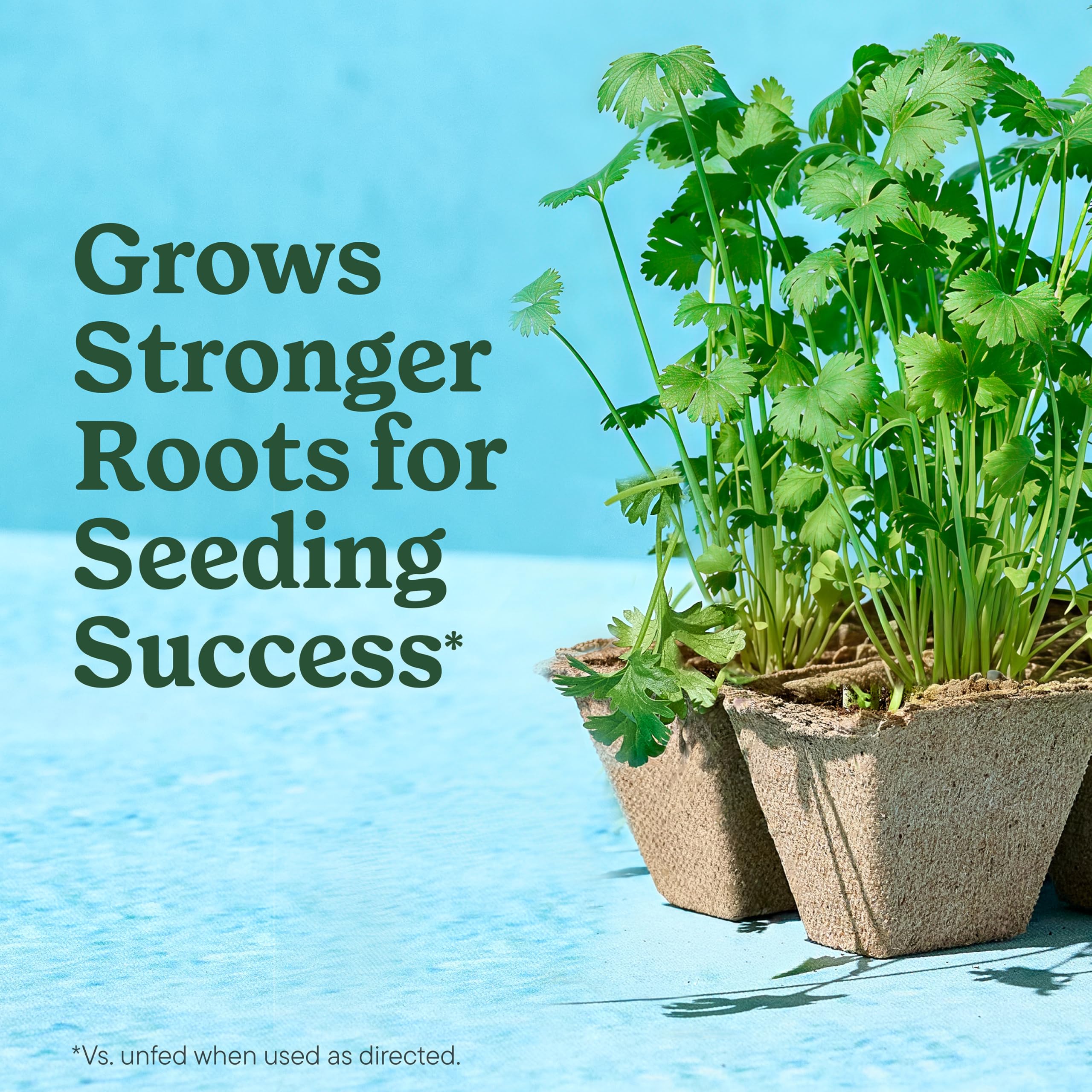 Miracle-Gro lightweight mix for easy handling during plant starts.