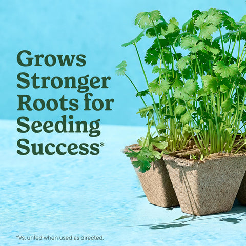 Miracle-Gro lightweight mix for easy handling during plant starts.