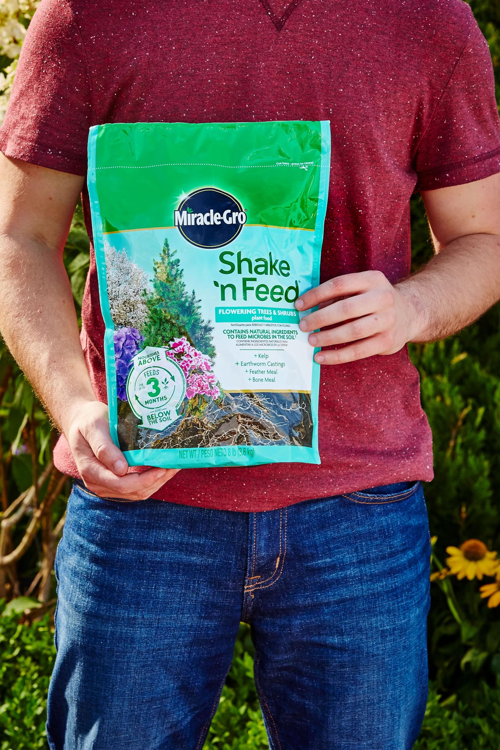 Acid-loving plants benefit from Miracle-Gro Shake 'N Feed's balanced nutrients.