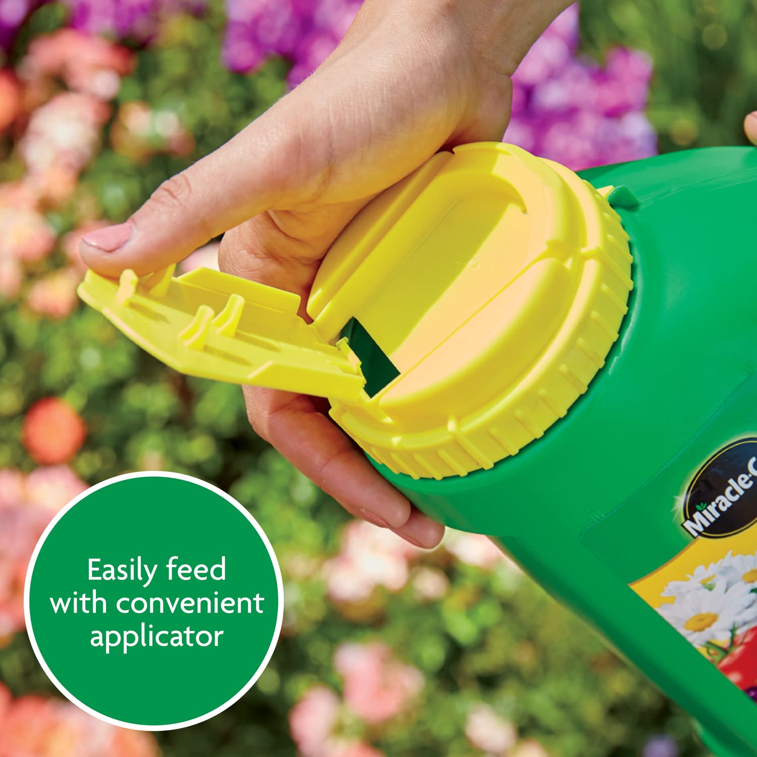 Miracle-Gro Shake 'N Feed covers up to 180 sq ft.