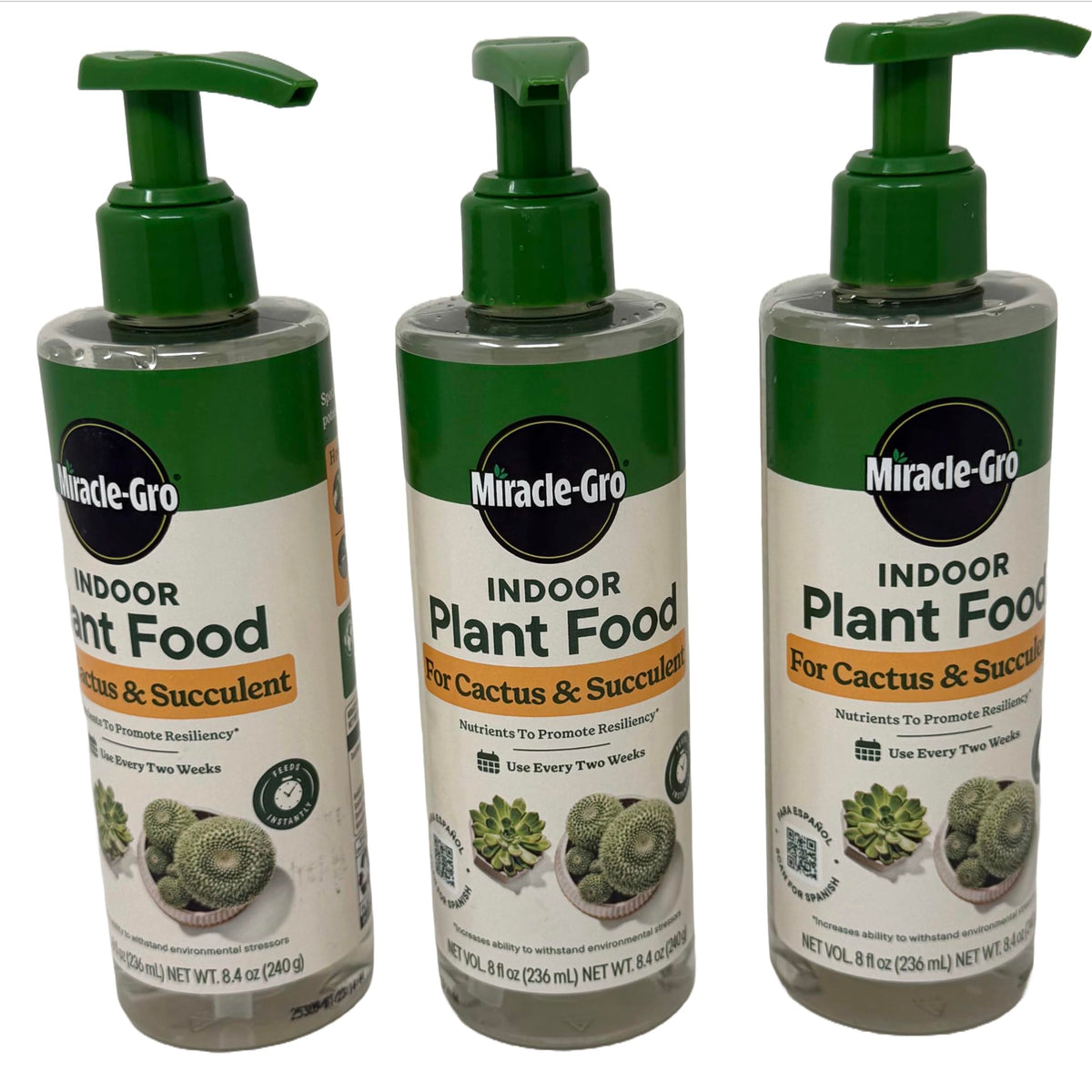 Miracle-Gro succulent plant food bottle pour for easy application and healthy growth