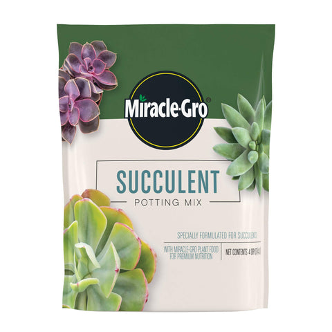 Miracle-Gro Succulent Potting Mix bag ready for indoor planting and nourishment