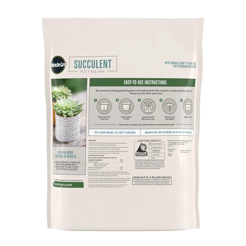 Texture closeup of Miracle-Gro Succulent Potting Mix for healthy roots