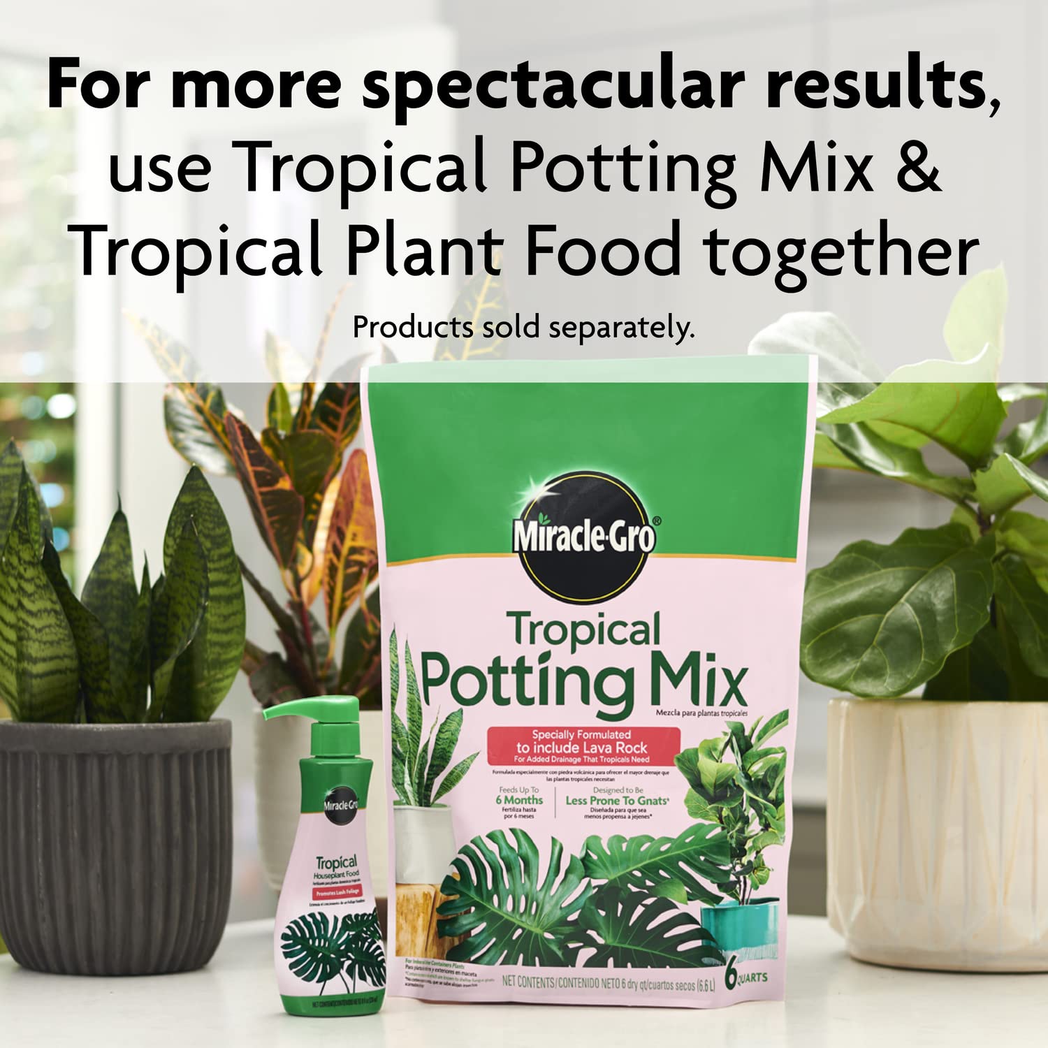 Miracle-Gro Tropical Houseplant Food is safe for pothos and monstera.
