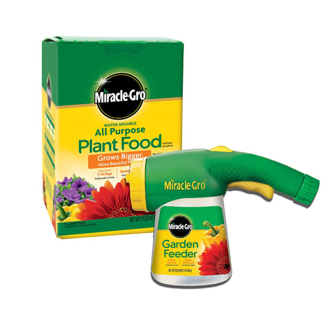 Miracle-Gro water-soluble bottle for easy outdoor plant feeding