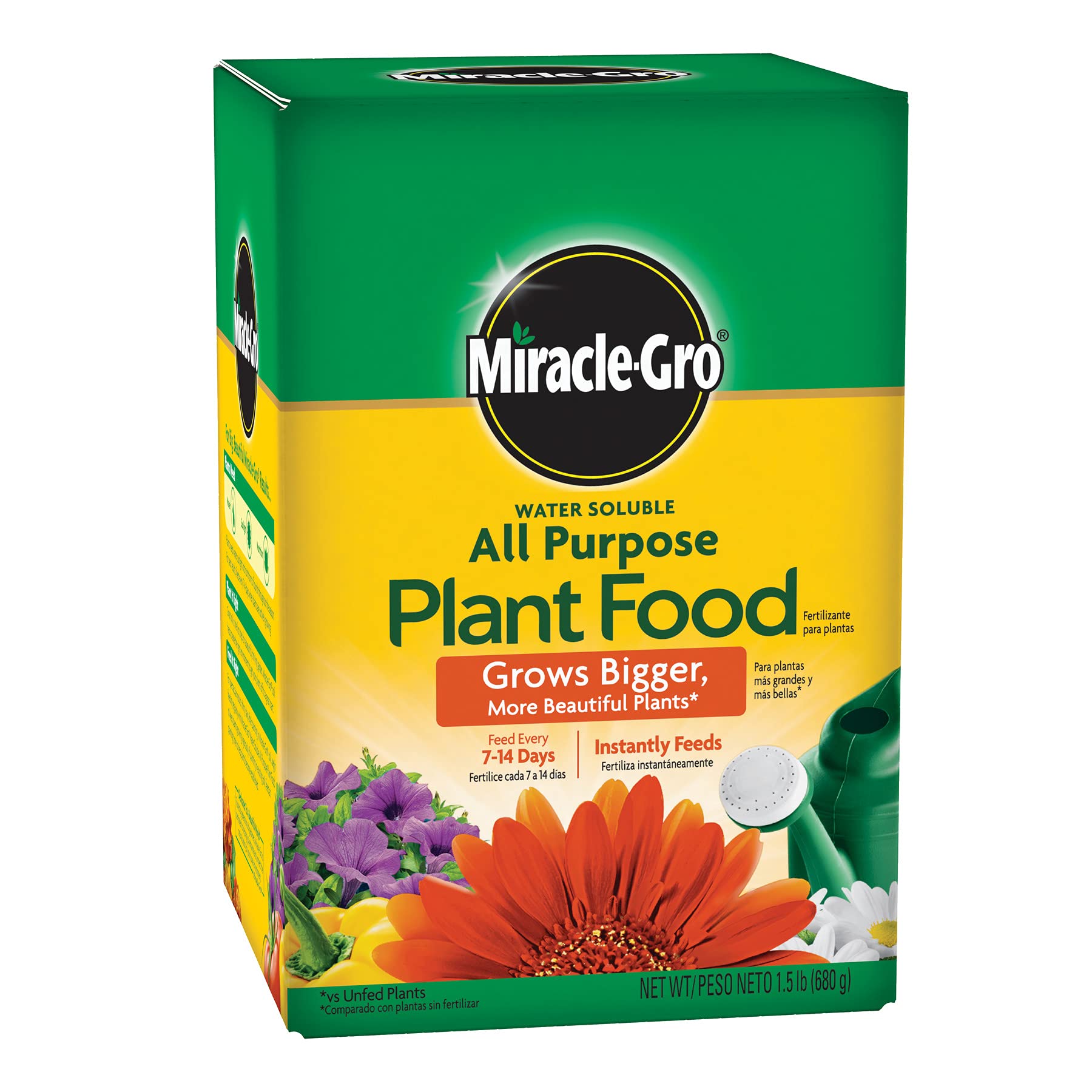 Miracle-Gro Water Soluble All Purpose Plant Food bottle for quick indoor and outdoor feeding
