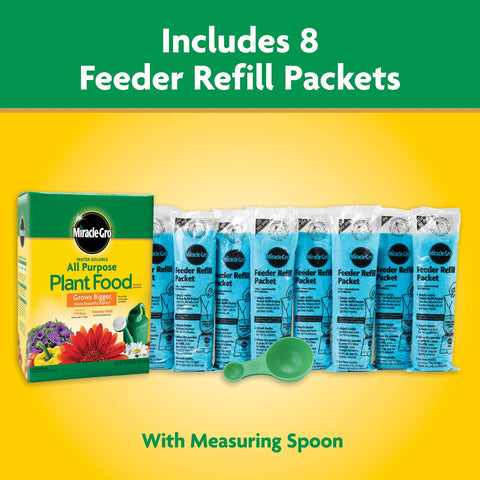 Miracle-Gro dissolves in water for quick, even plant feeding.
