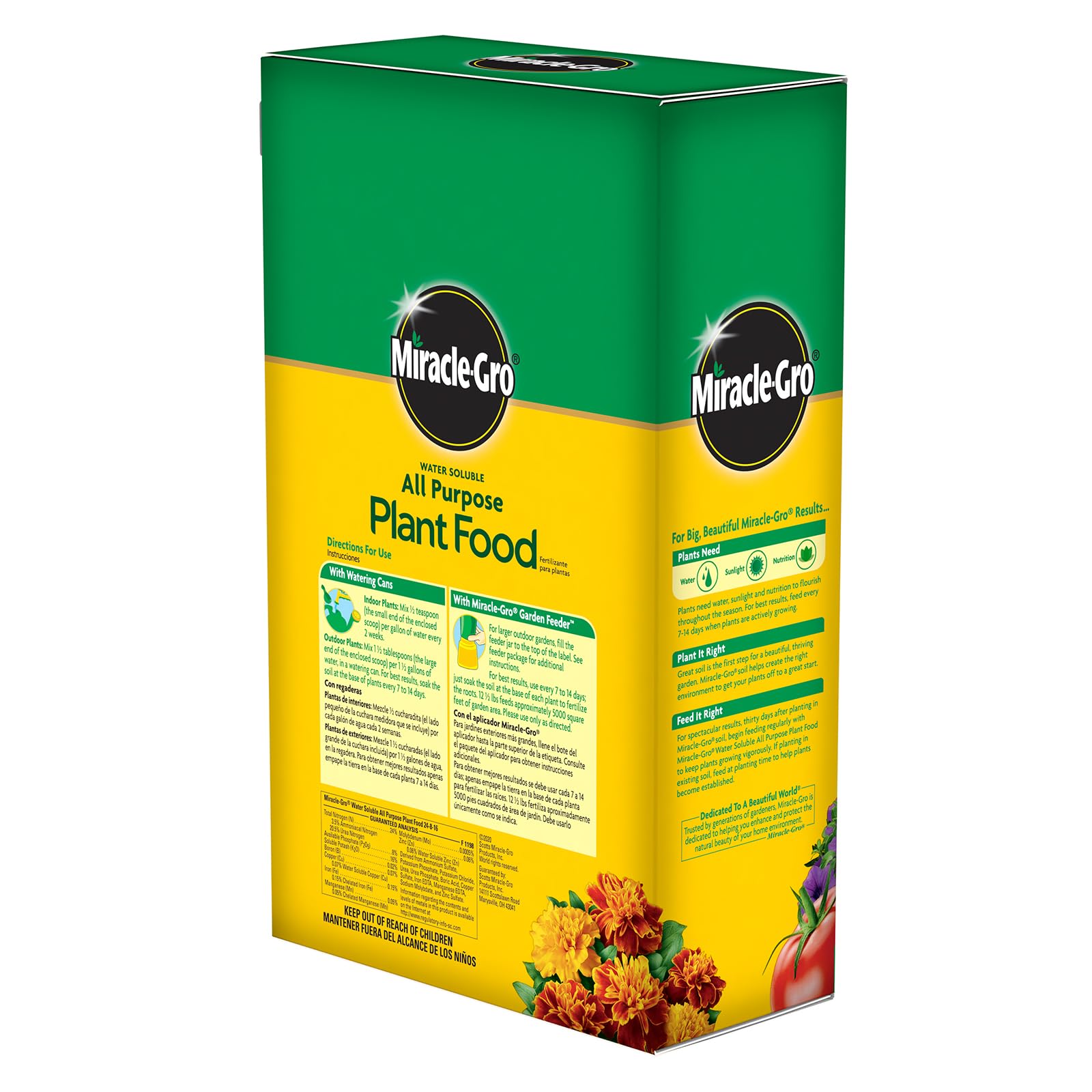 Miracle-Gro rose and flower feeding supports vibrant blooms